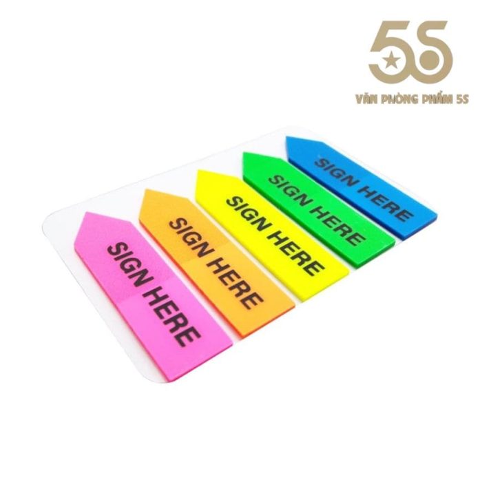 Giấy Nhớ 5 Màu Nhựa Pro Office PO-SN903