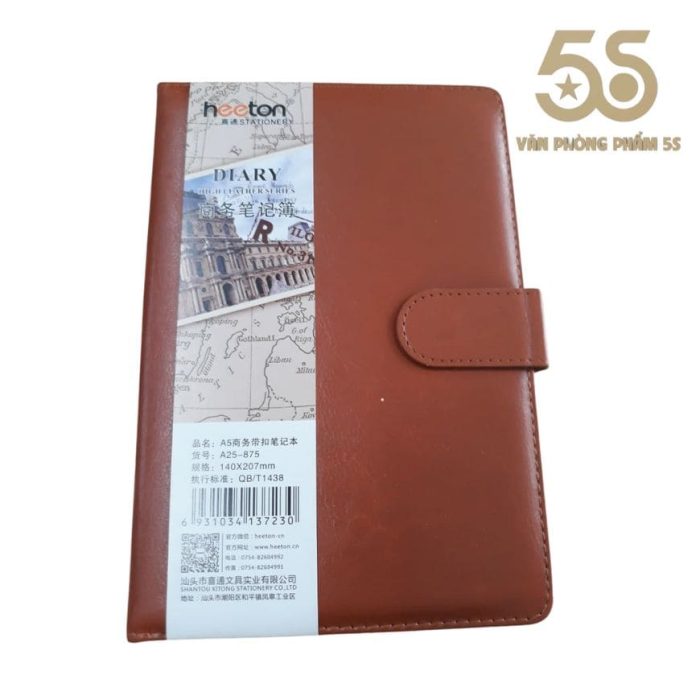 SỔ DA HEETON KHUY CÀI A5 A25 - 875